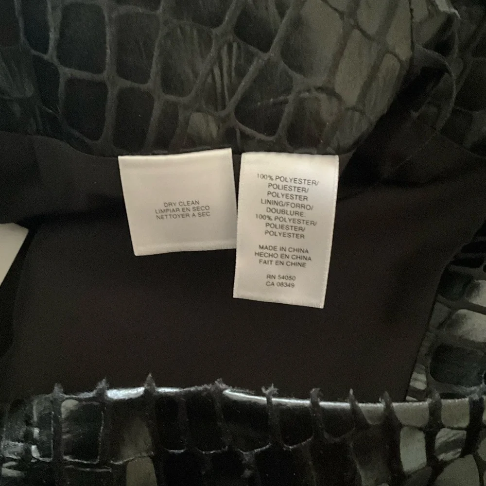 Anne Klein Black Faux Crocodile Embossed Leather Pencil Skirt Size 10 NWT - Picture 5 of 7